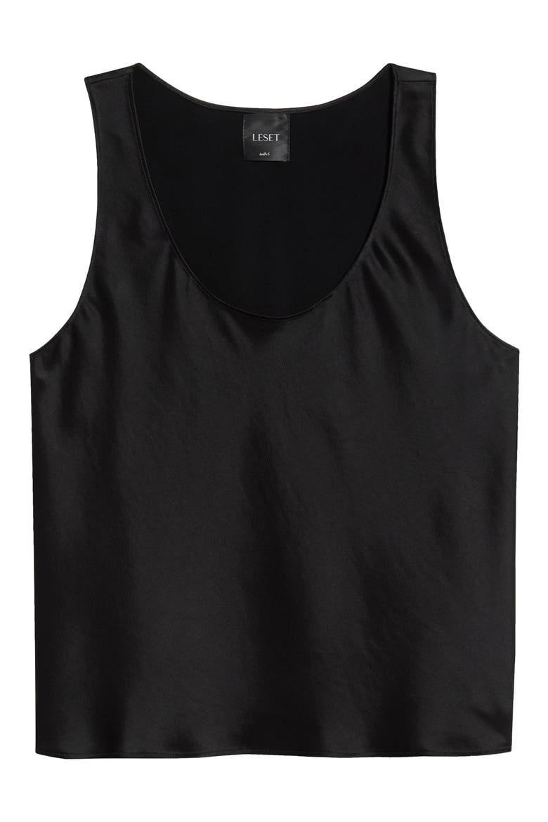 Barb Satin Tank, Alternate, color, BLACK