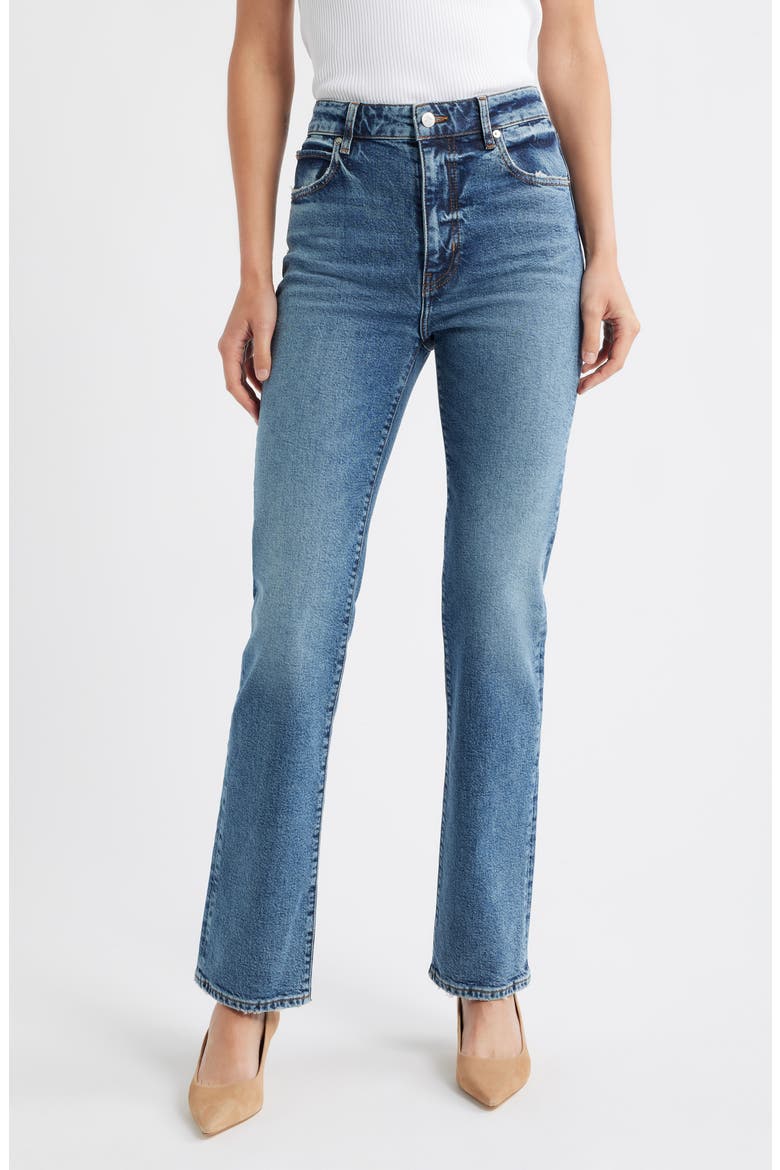 The Ruler High Waist Straight Leg Jeans, Main, color, HALO