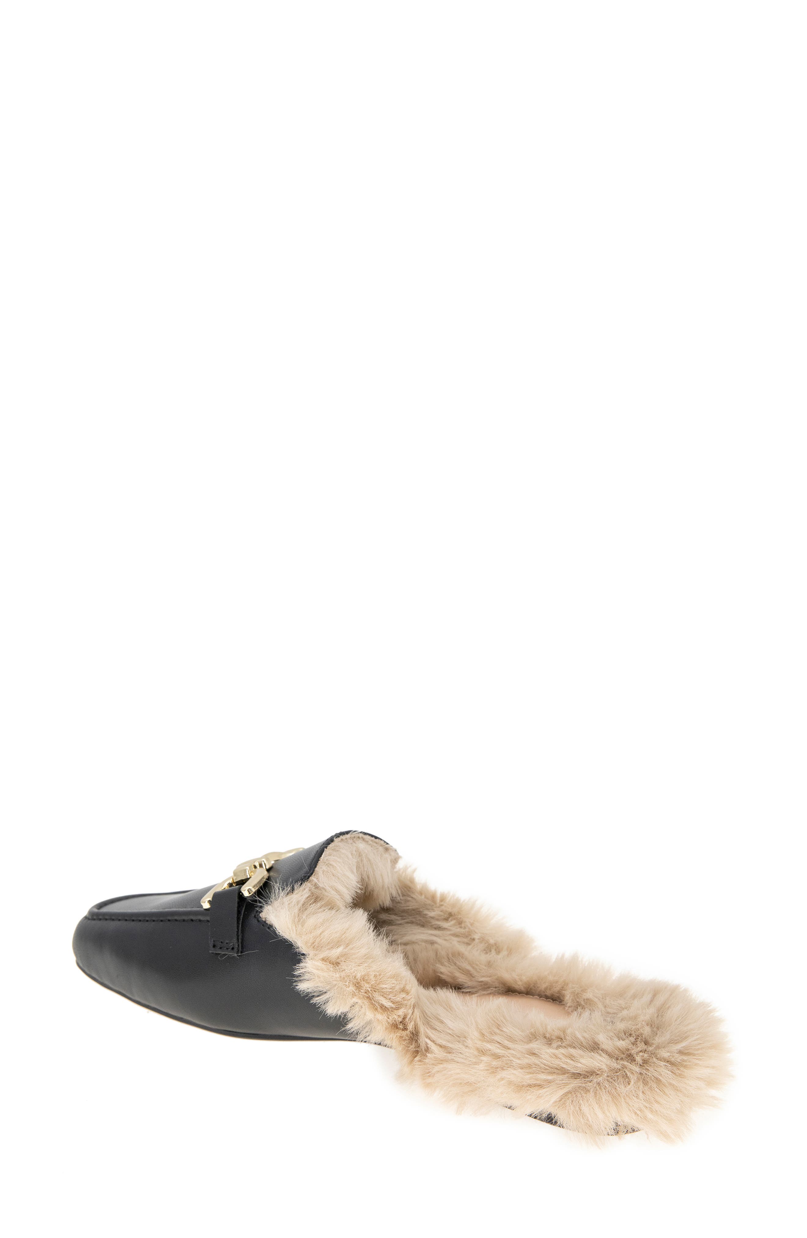 BCBGeneration Pendall Faux Fur Loafer Mule, Alternate, color, 