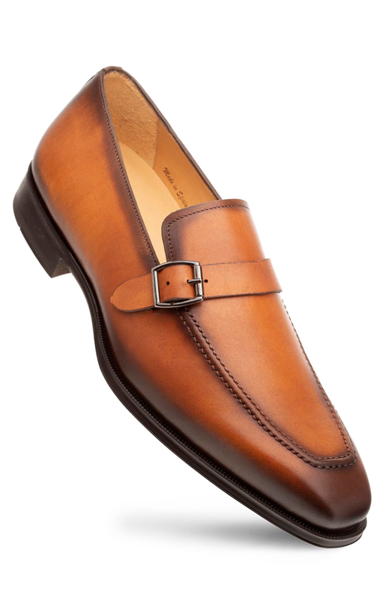 Mezlan Salato Leather Loafer, Alternate, color, Dark Cognac