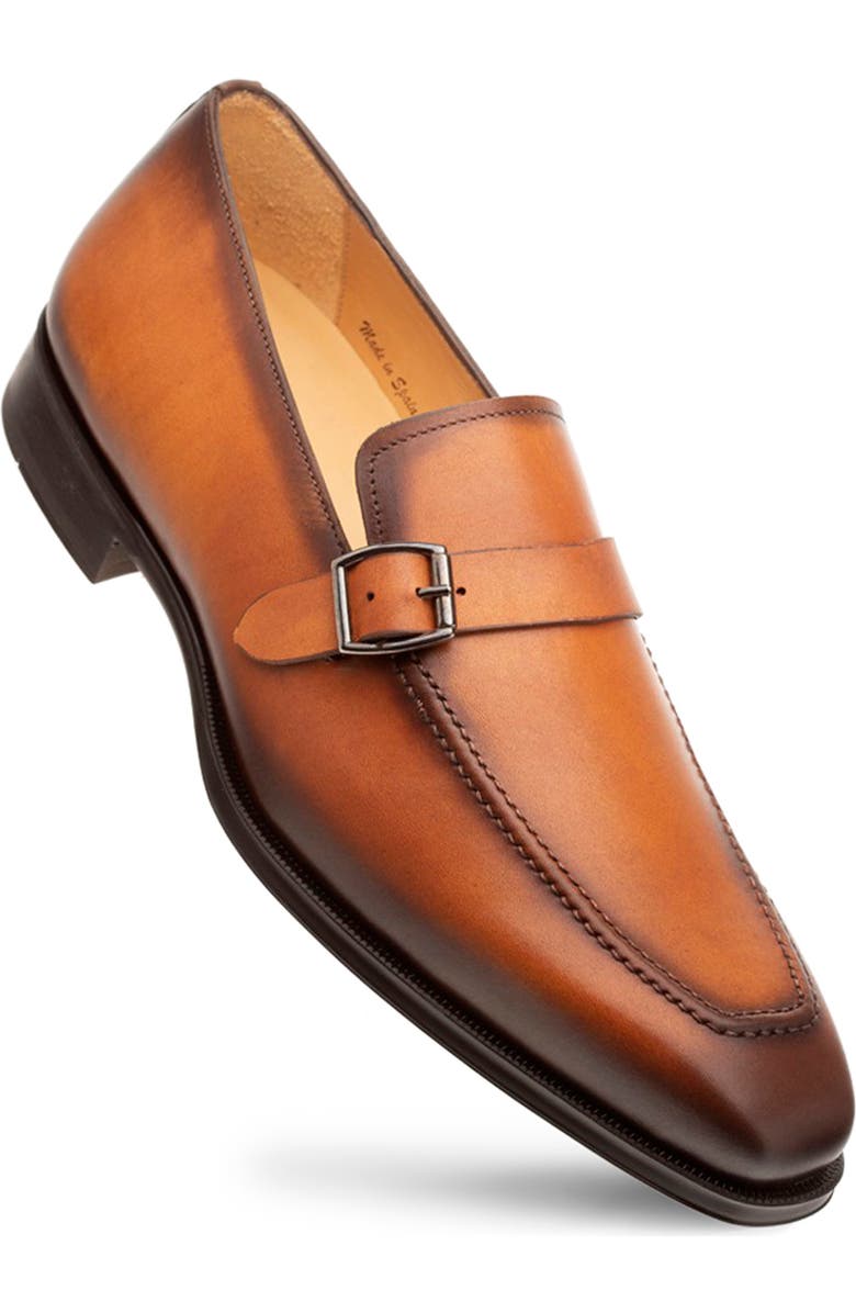 Mezlan Salato Leather Loafer, Alternate, color, Dark Cognac