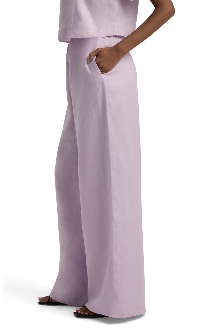 Linen Wide Leg Pants, Alternate, color, WISTERIA MUSK