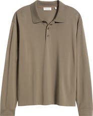 FRAME Long Sleeve Piqué Polo