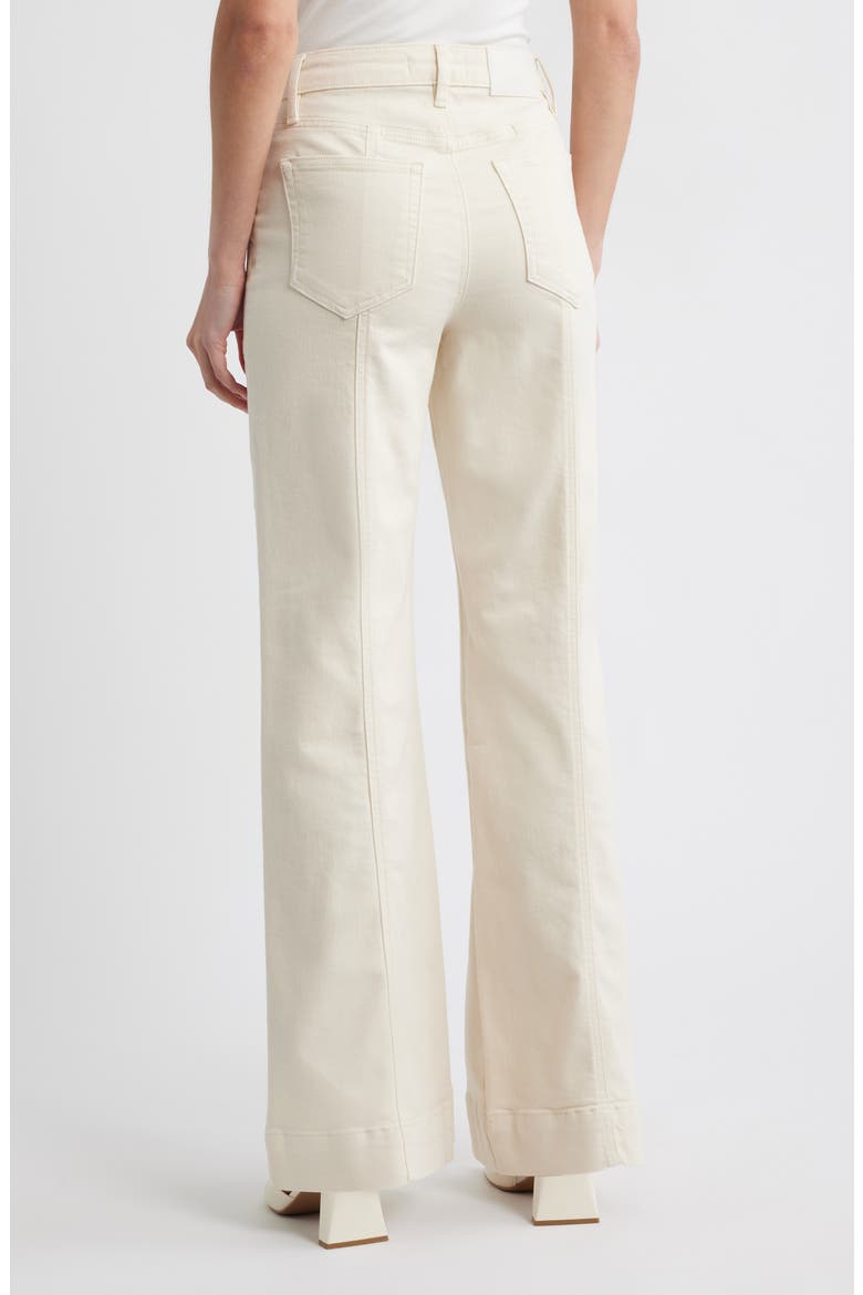 High Waist Comfort Flare Jeans, Alternate, color, CREAM