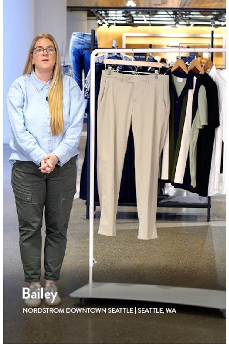 Evans Regular Fit Flat Front Chino Pants video