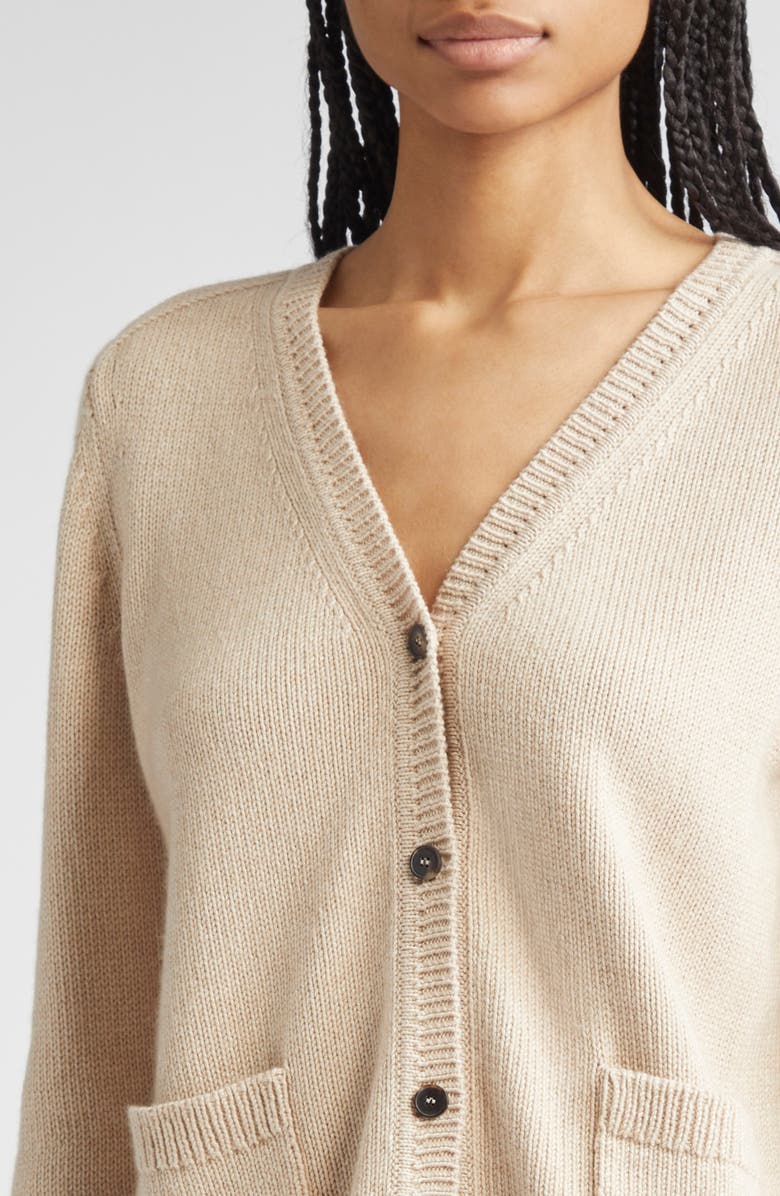 Lafayette 148 New York Patch Pocket V-Neck Cardigan, Alternate, color,