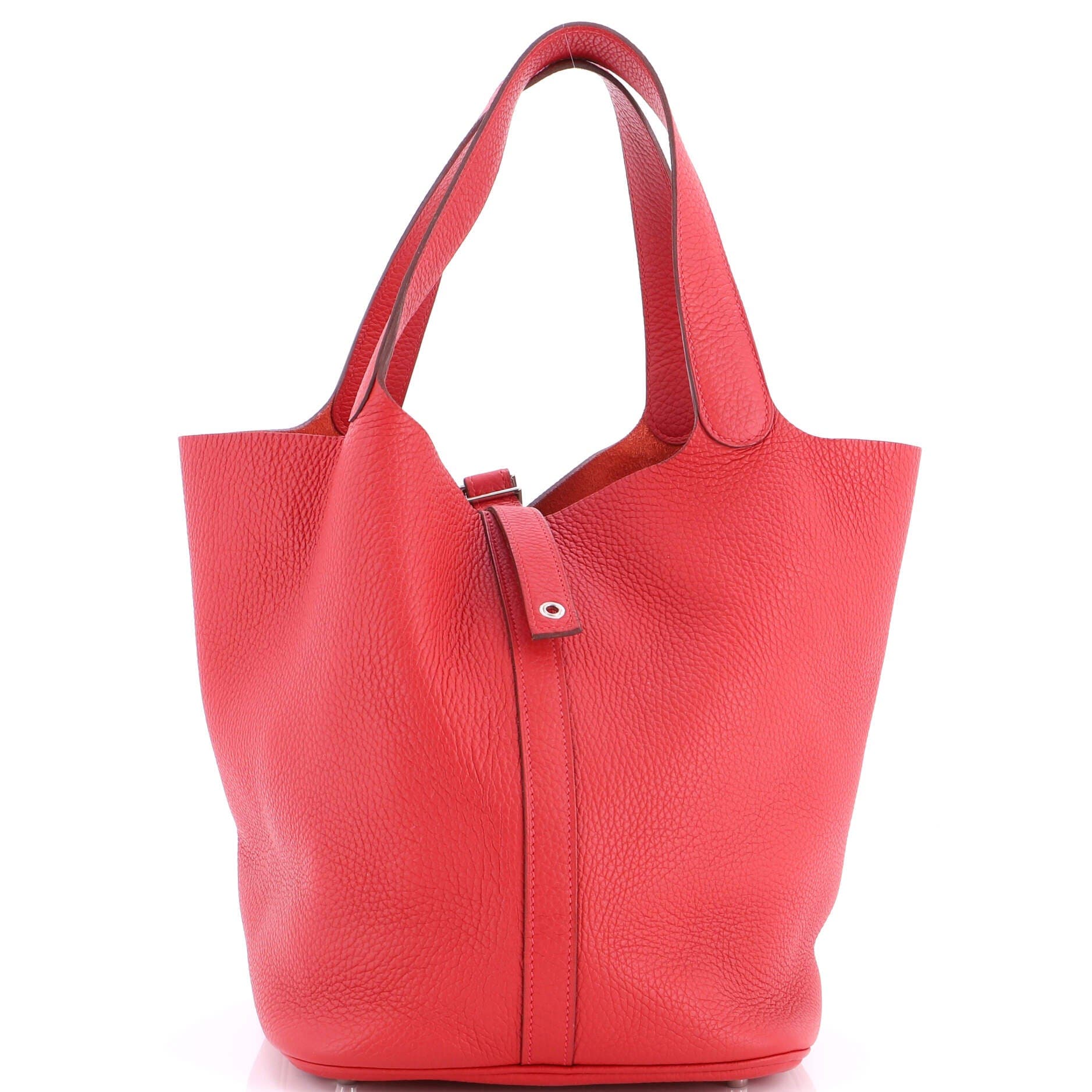 Picotin Lock Bag Clemence GM, Main, color, Red