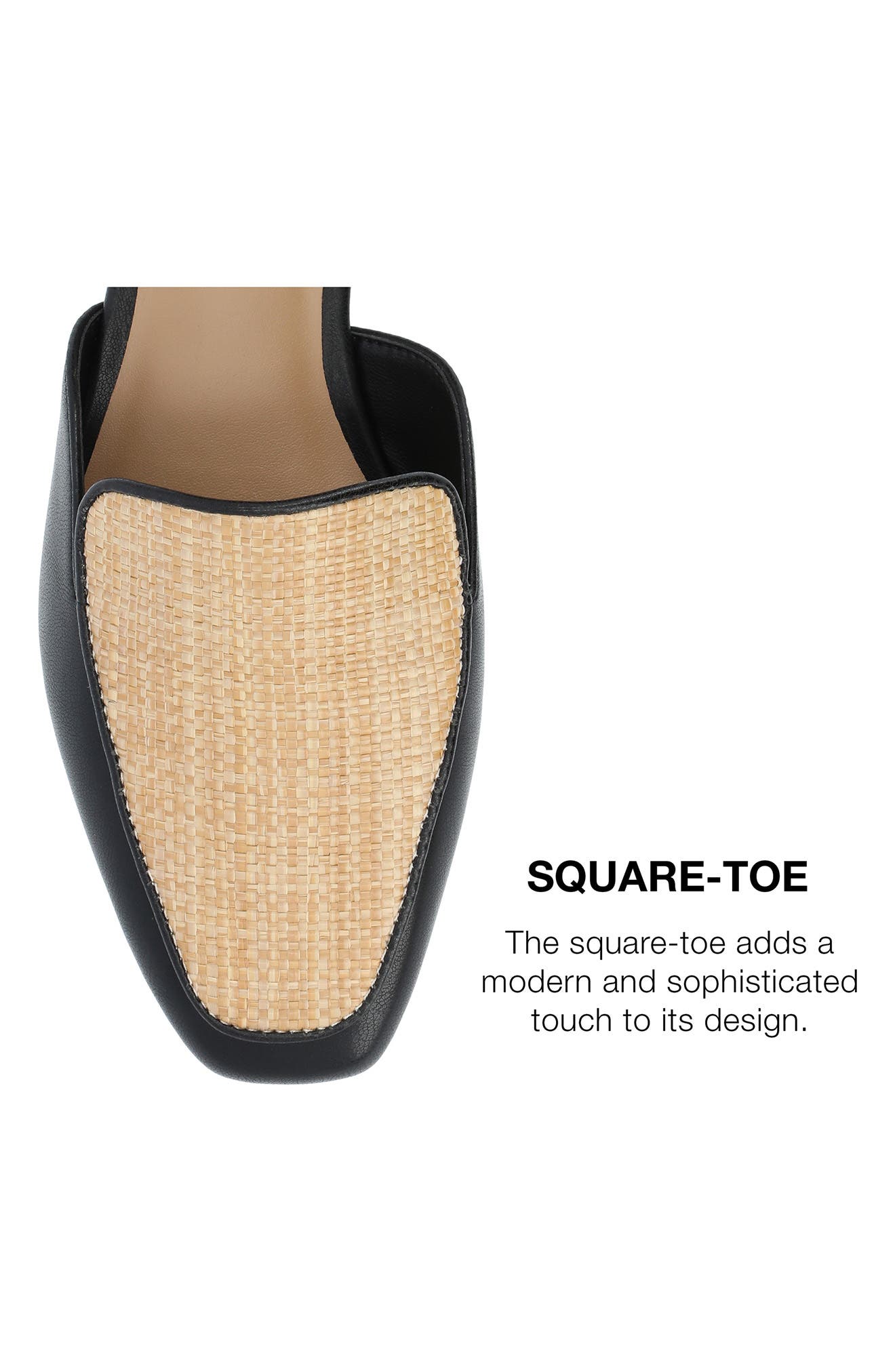 Journee Collection Kennza Mixed Media Loafer, Alternate, color, Black