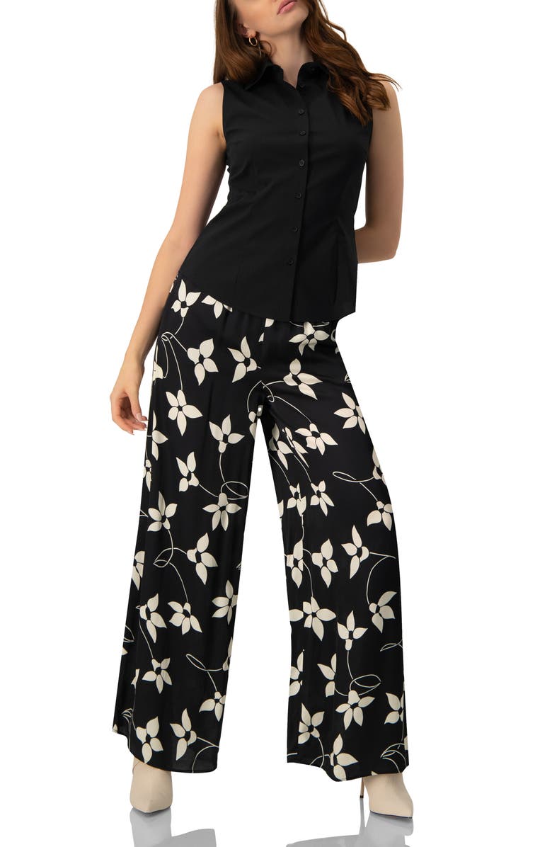 IVONNE Sleeveless Black Shirt Blouse, Alternate, color, Black