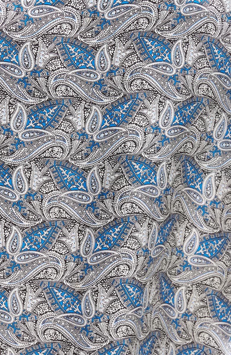 Majestic International Cypress Silk Paisley Robe, Alternate, color, 