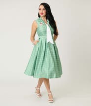 Unique Vintage 1950s Edith Swing Dress
