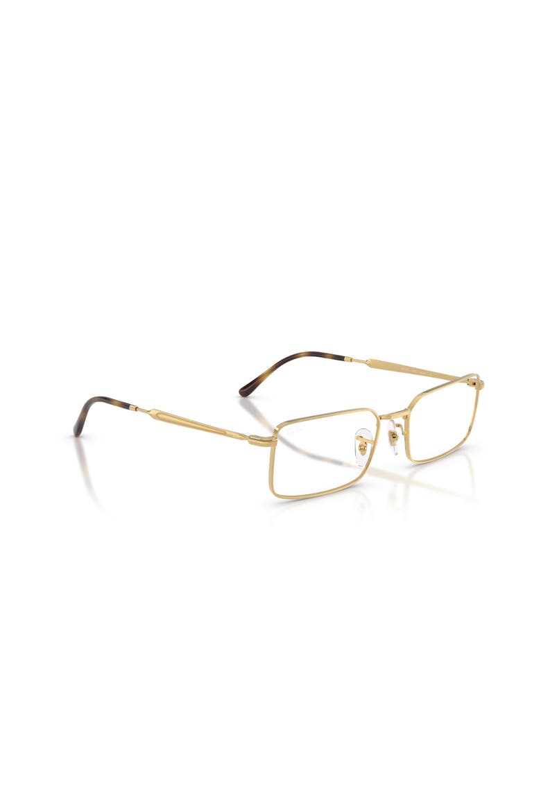56mm Rectangle optical glasses, Alternate, color, Gold