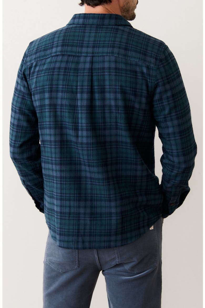 Tahoe Plaid Flannel Button-Up Shirt, Alternate, color, GREEN/ NAVY PLAID
