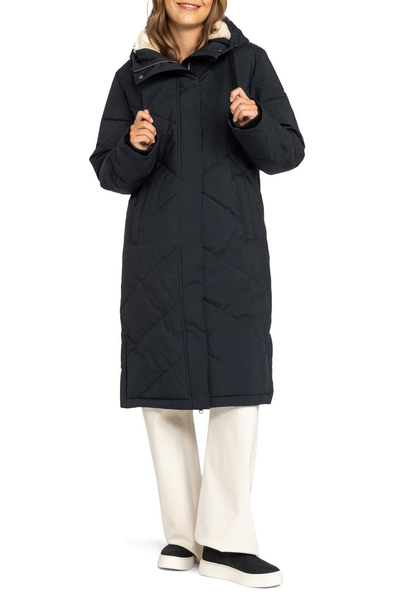 Roxy Ellie Waterproof 600 Fill Power WarmFlight<sup>®</sup> Insulated Coat, Main, color,