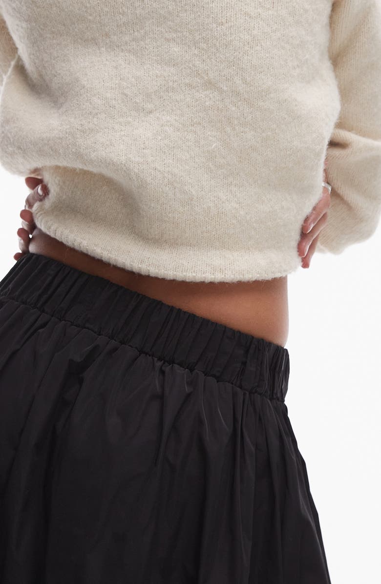 Topshop Techy Maxi Skirt, Alternate, color, Black