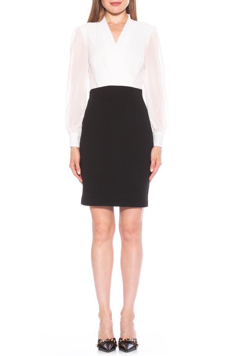 Alexia Admor Lucia Long Sleeve Draped Dress, Main, color, 