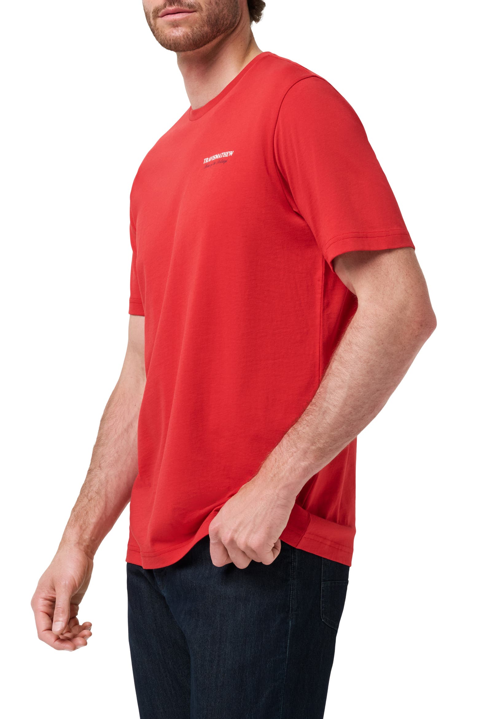 Man Presenting Graphics TravisMathew Present Stack Graphic T-Shirt (Men) | Nordstrom