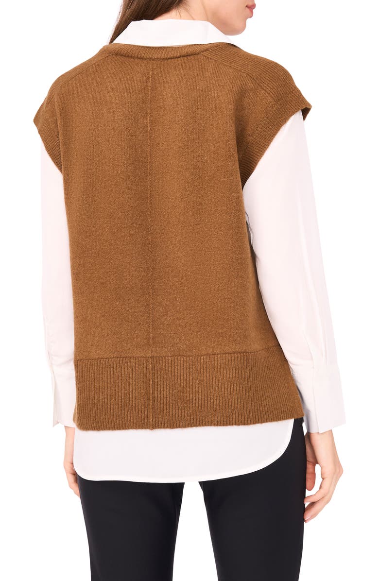 Layered Look Sweater Vest