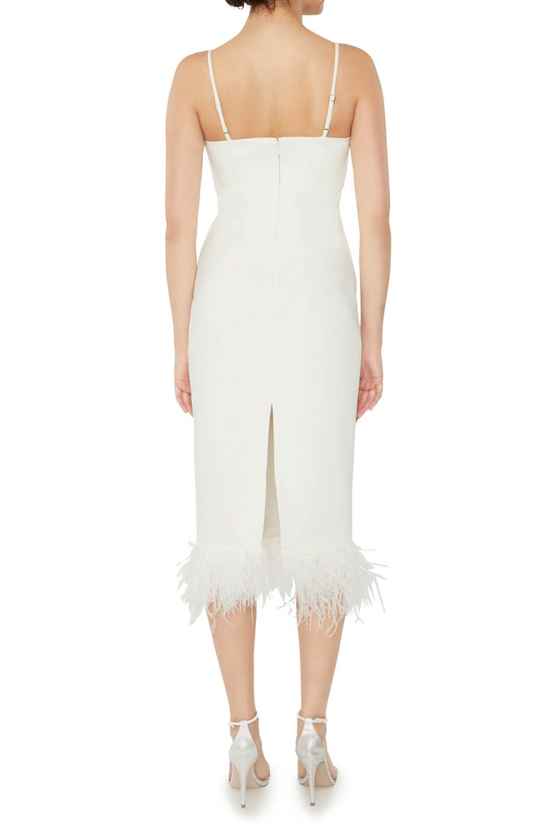 LIKELY Electra Embellished Feather Trim Dress, Alternate, color, 