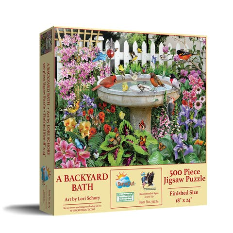 A Backyard Bath 500 piece Jigsaw Puzzle for Adults