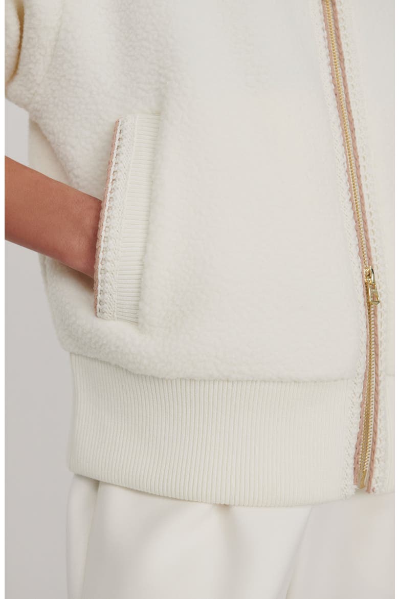 Klaudia Fleece Jacket, Alternate, color, EGRET