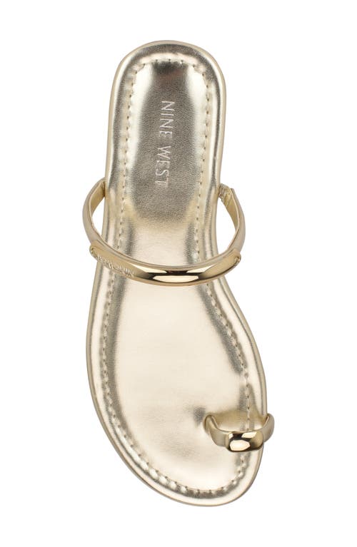 Nine West Balon Slide Sandal In Gold