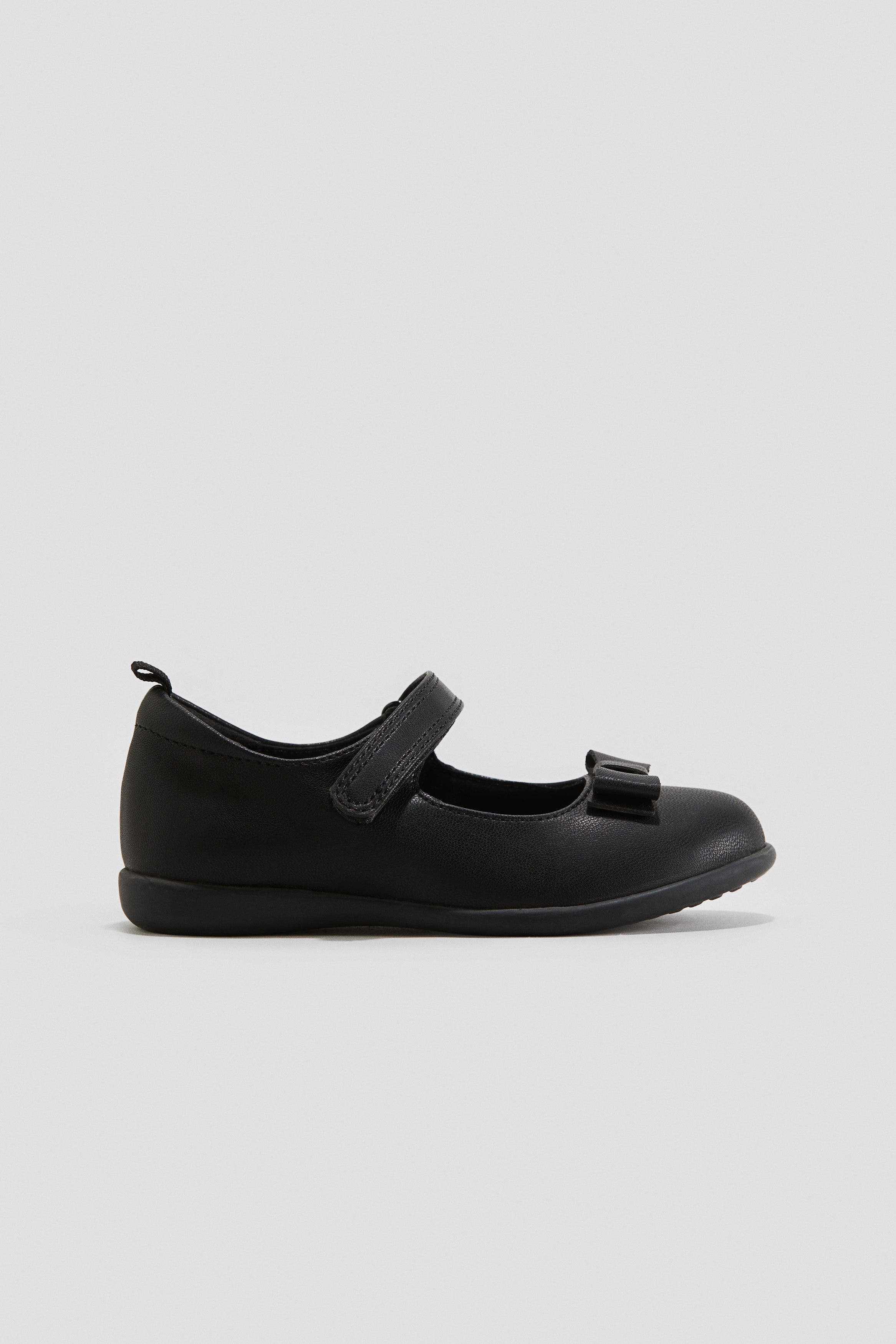 H&M Bow-detail School Ballet Pumps, Alternate, color, Black