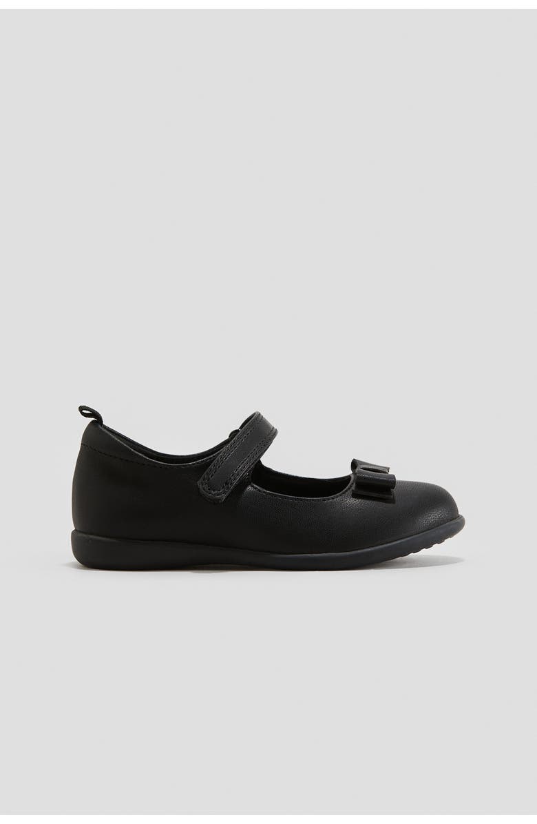 H&M Bow-detail School Ballet Pumps, Alternate, color, Black