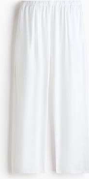 H&M Wide Linen-blend Trousers