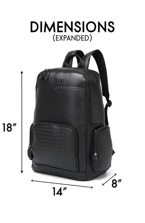 Elle Leisure Luxe 27l Vegan Leather Backpack In Black