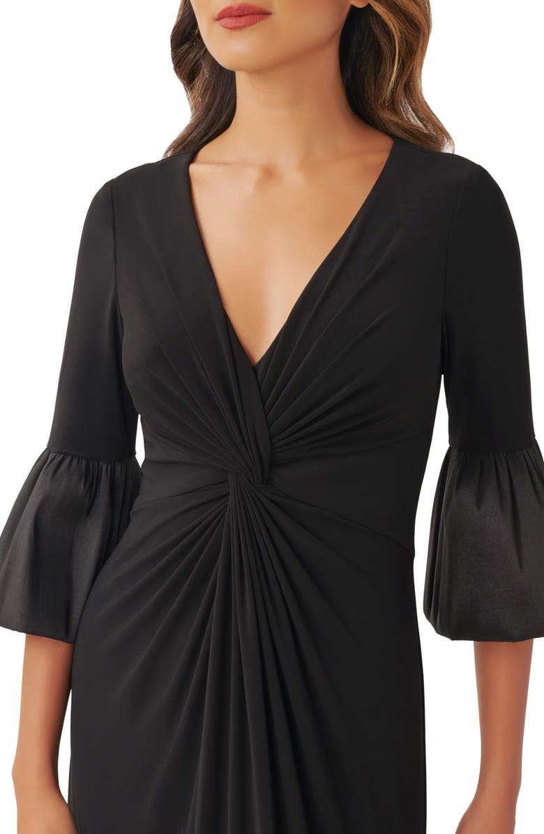 Adrianna Papell Twist Front Jersey Gown, Alternate, color, 