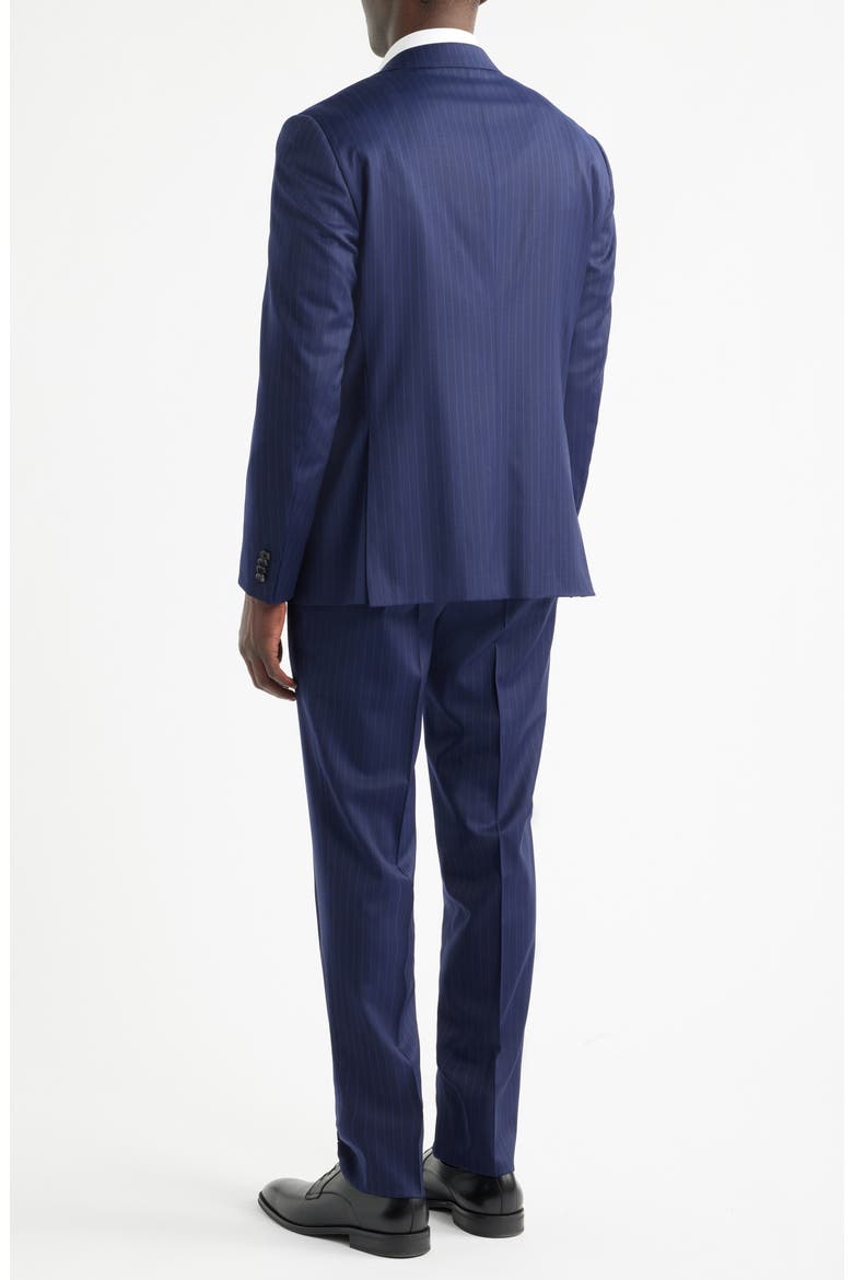 Capri Trim Fit Navy Pinstripe Wool Suit, Alternate, color, NAVY