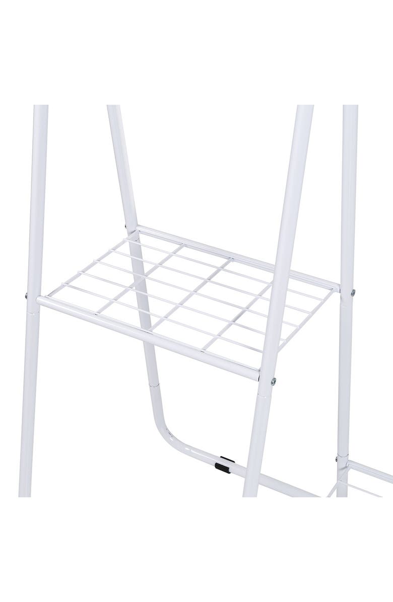 HONEY-CAN-DO Shelved Garment Rack, Alternate, color, White