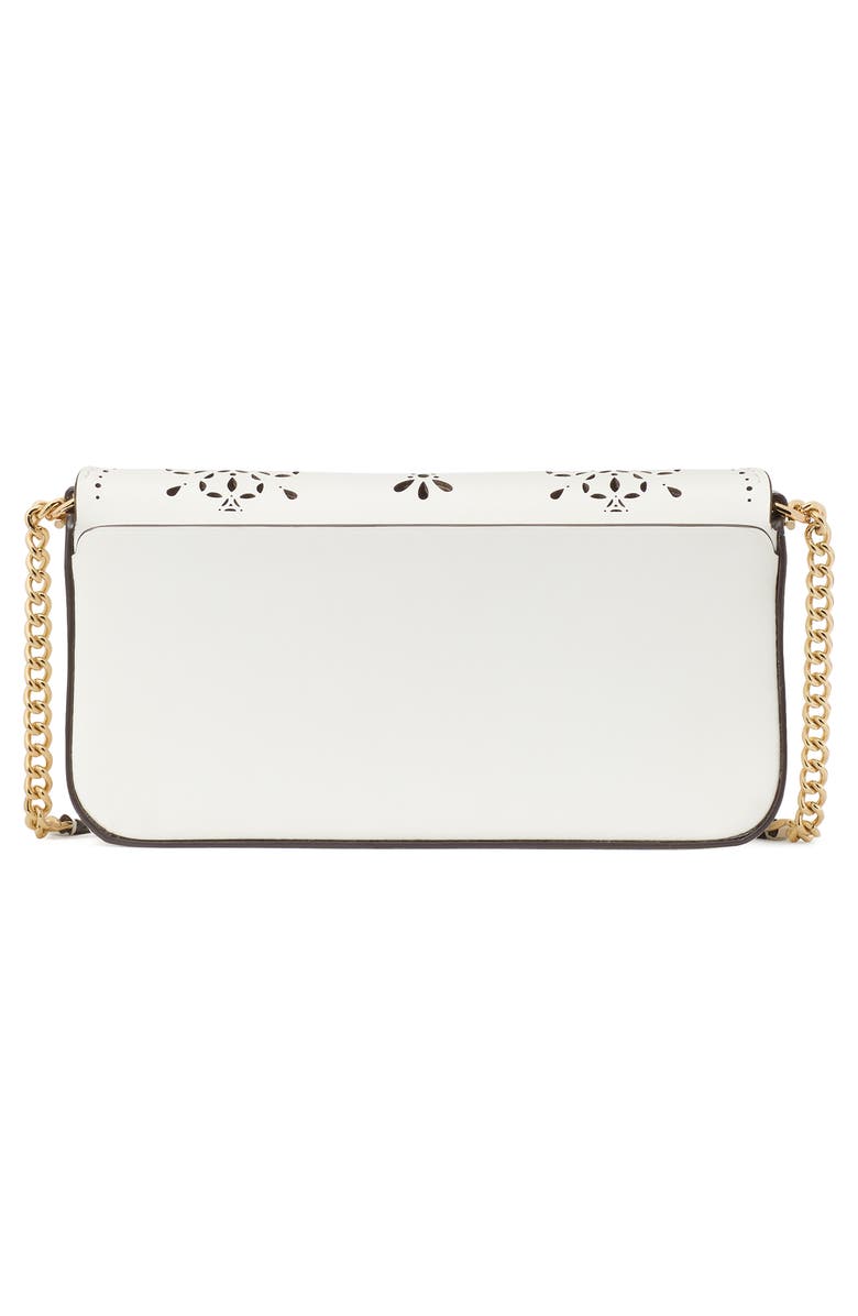 Kate Spade New York serena spade floral perforated leather crossbody bag, Alternate, color,