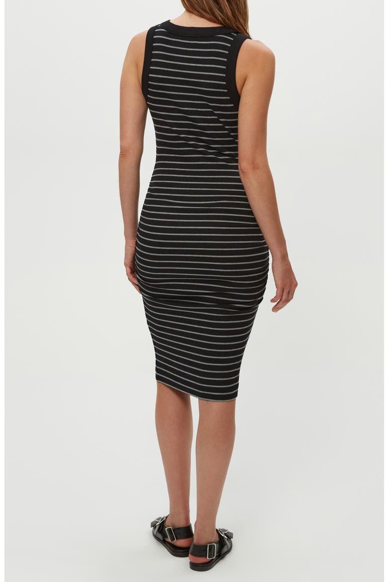 Demi Stripe Sleeveless Dress, Alternate, color, BLACK/ H.GREY