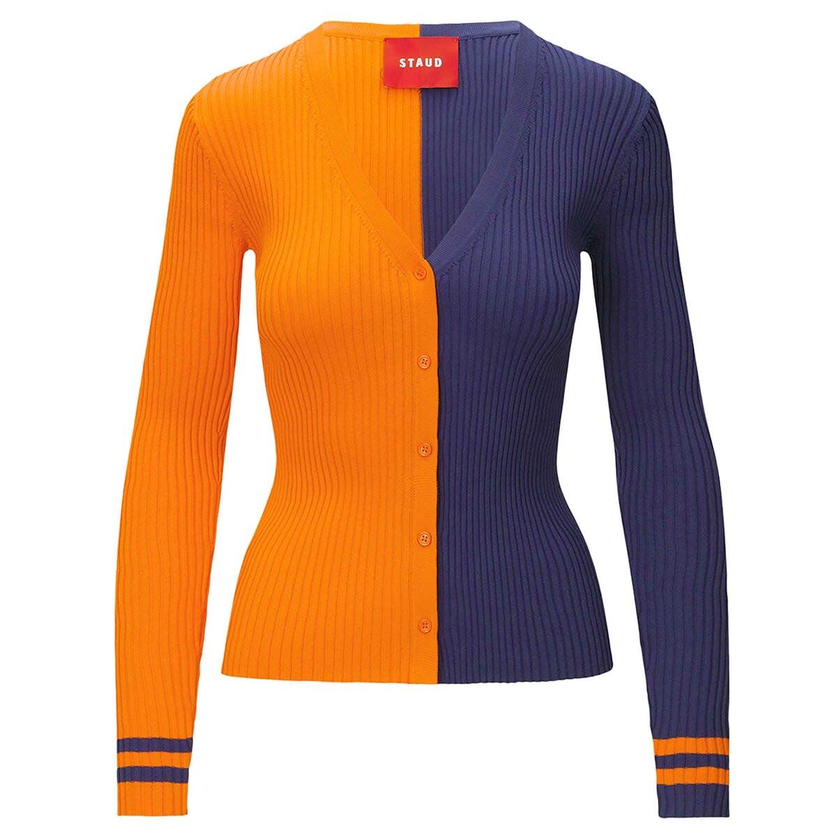 Women's STAUD Orange/Navy Denver Broncos Cargo Sweater - image 2