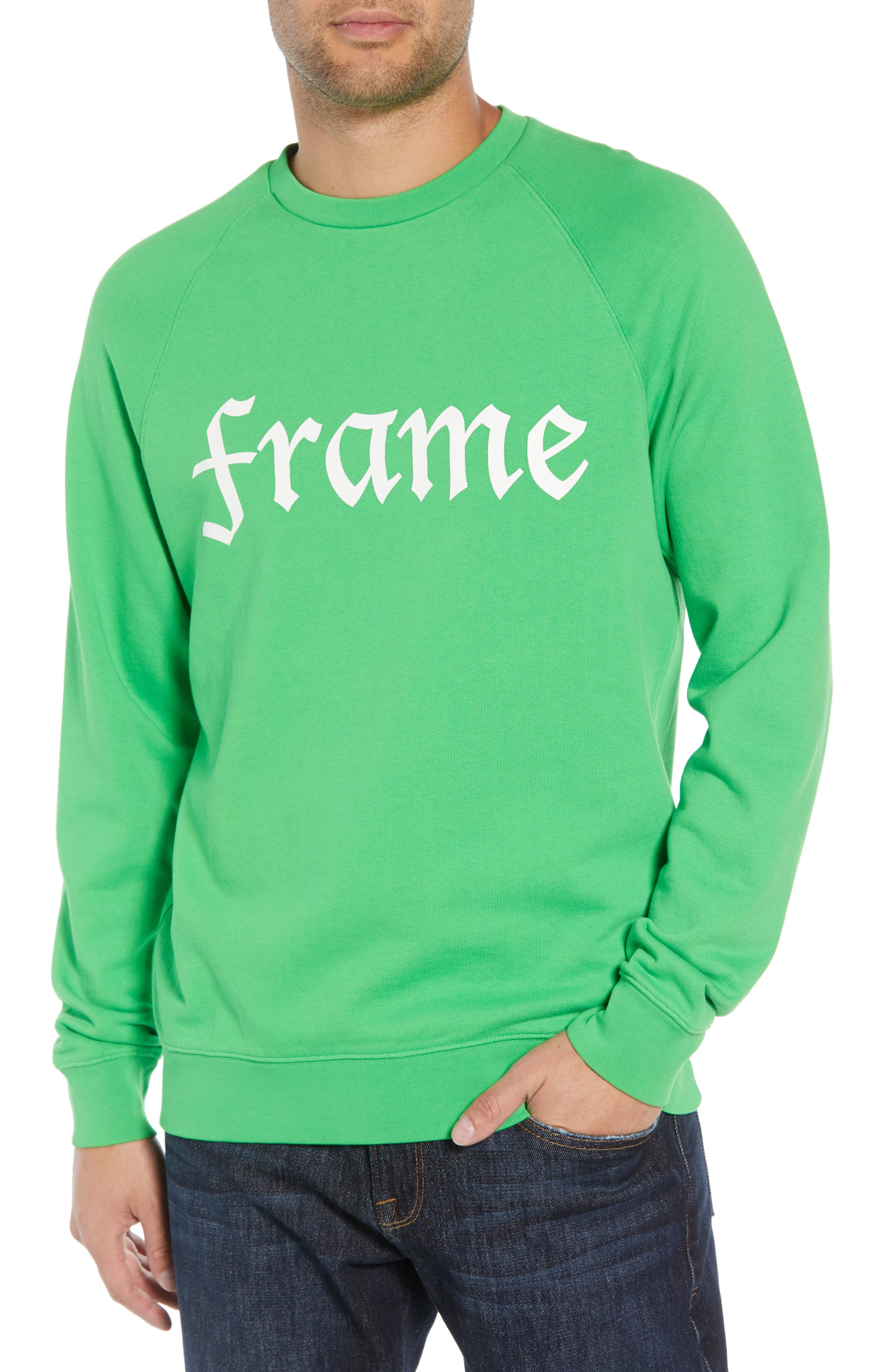 FRAME Slim Fit Logo Sweatshirt (Men) | Nordstromrack