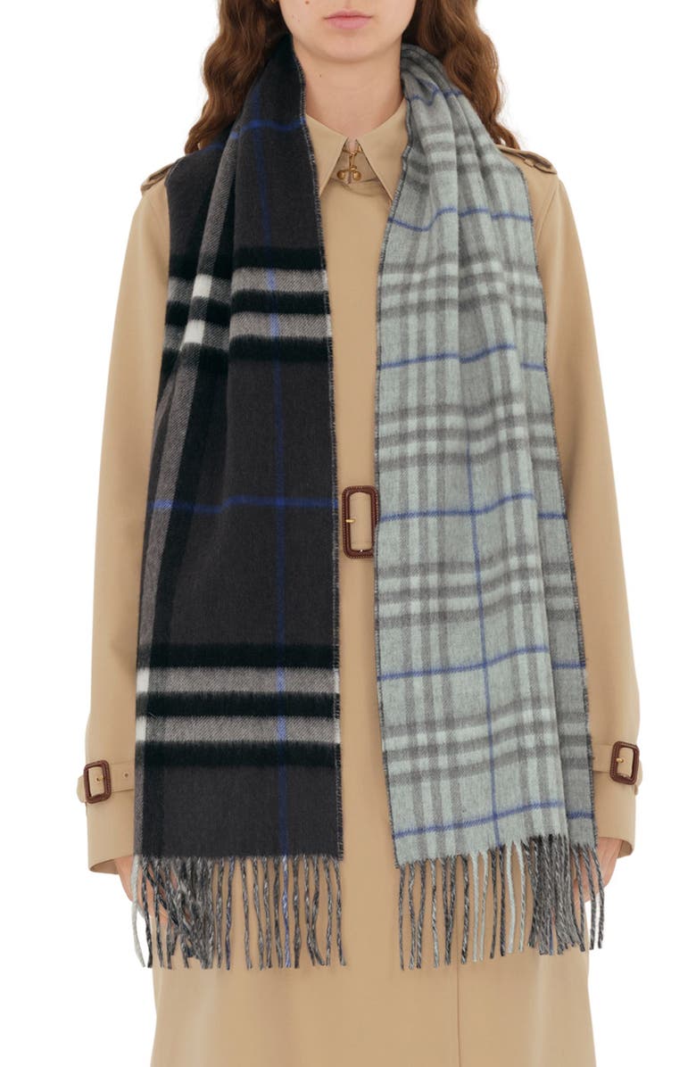 Burberry Vintage Check Reversible Cashmere Scarf, Alternate, color, 