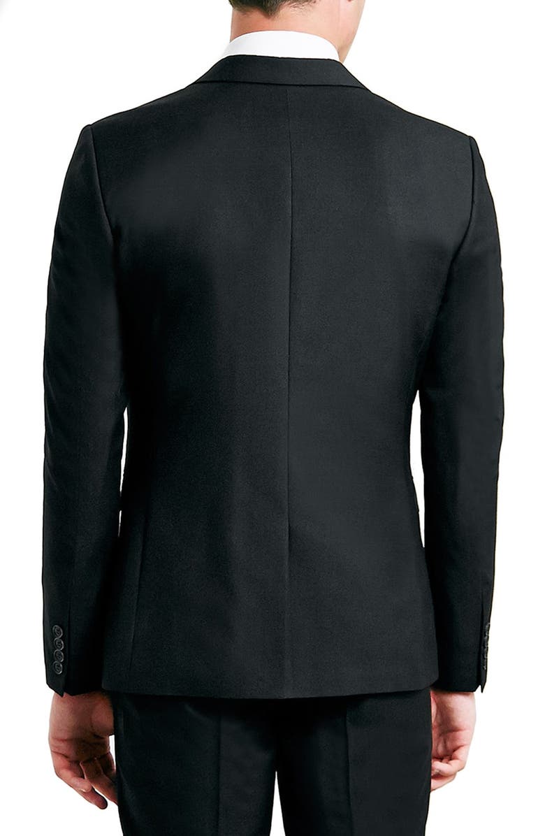 Topman Skinny Fit Black One-Button Suit Jacket, Alternate, color, 