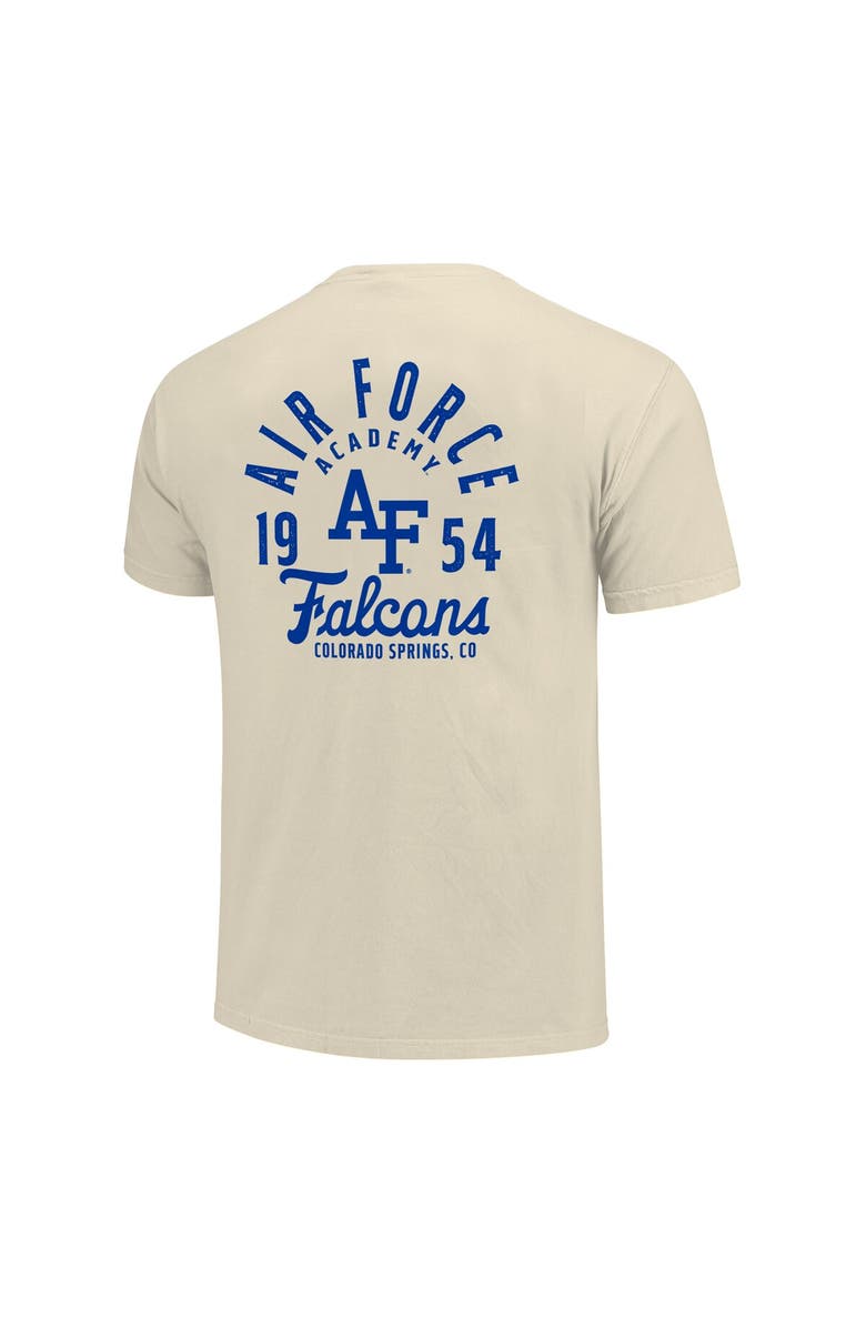 IMAGE ONE Men's Cream Air Force Falcons Comfort Colors Mascot Overlay T-Shirt, Alternate, color, Cream