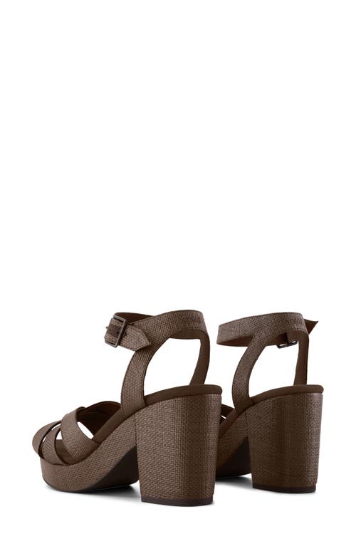 Toms Majorca Ankle Strap Platform Sandal In Brown