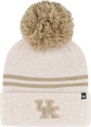 '47 Women's '47  Natural Kentucky Wildcats Core & Inline Latte Cuffed Knit Hat with Pom