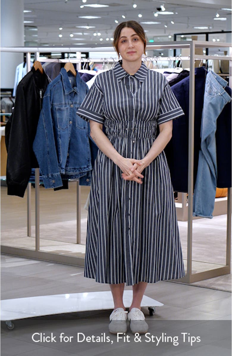 Stripe Cotton Midi Shirtdress