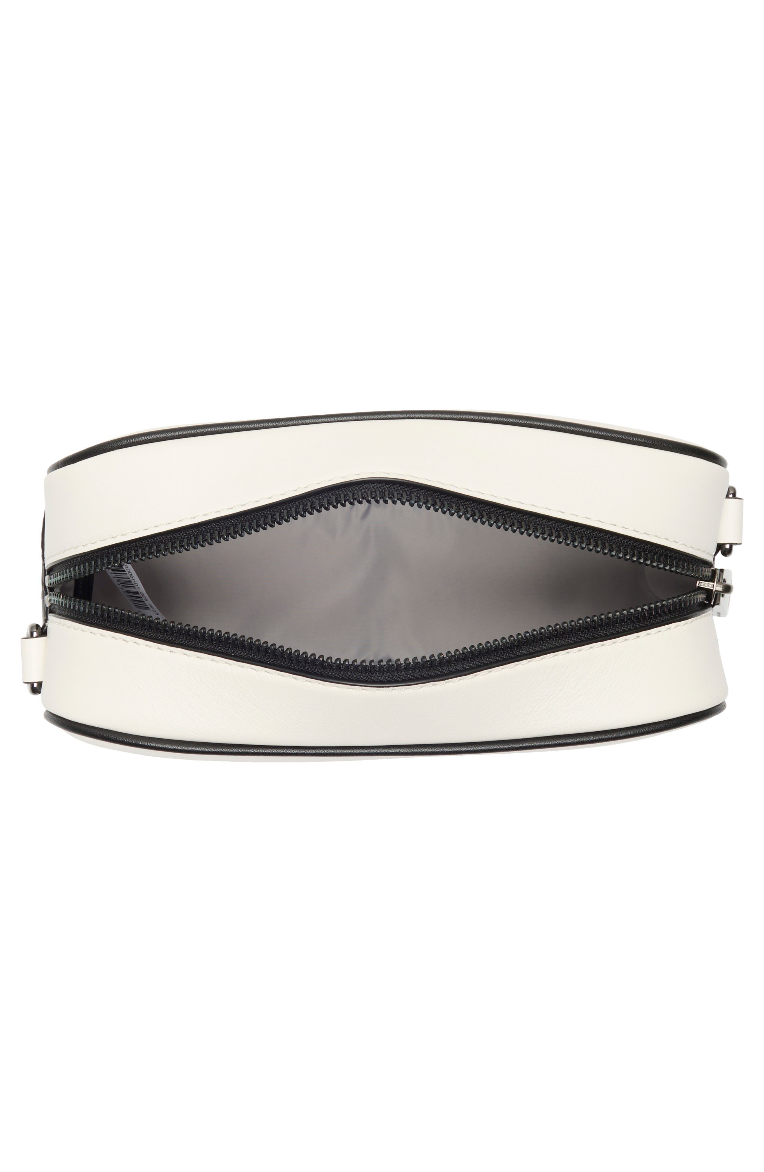 Marc Jacobs Logo Two-Tone Leather Camera Bag, Alternate, color, Black/ White