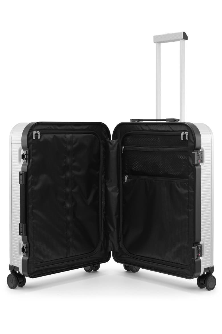 Ramverk Alu 26" Medium Checked Spinner Luggage, Alternate, color, Silver / Onyx