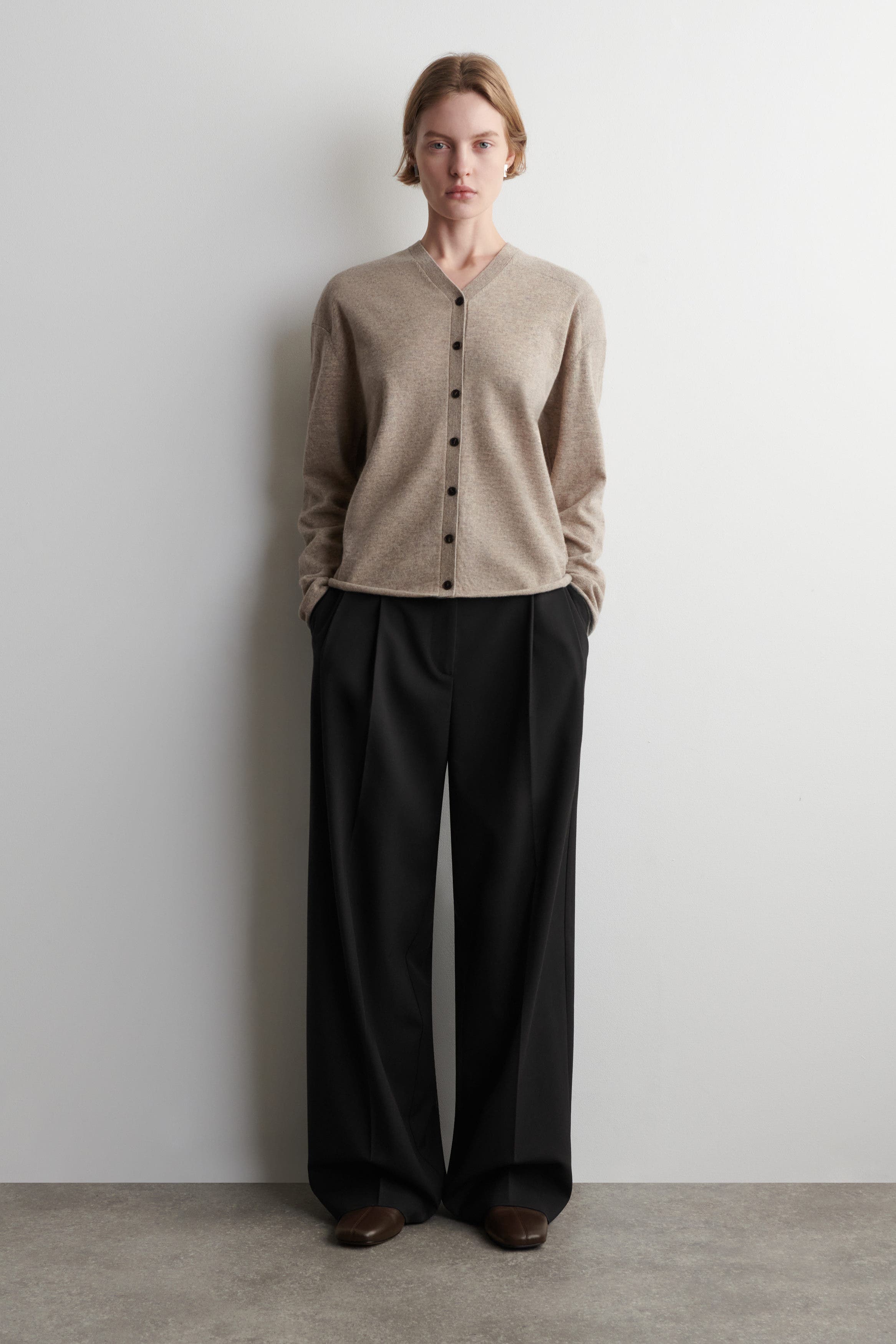Merino Wool V-Neck Cardigan - image 4