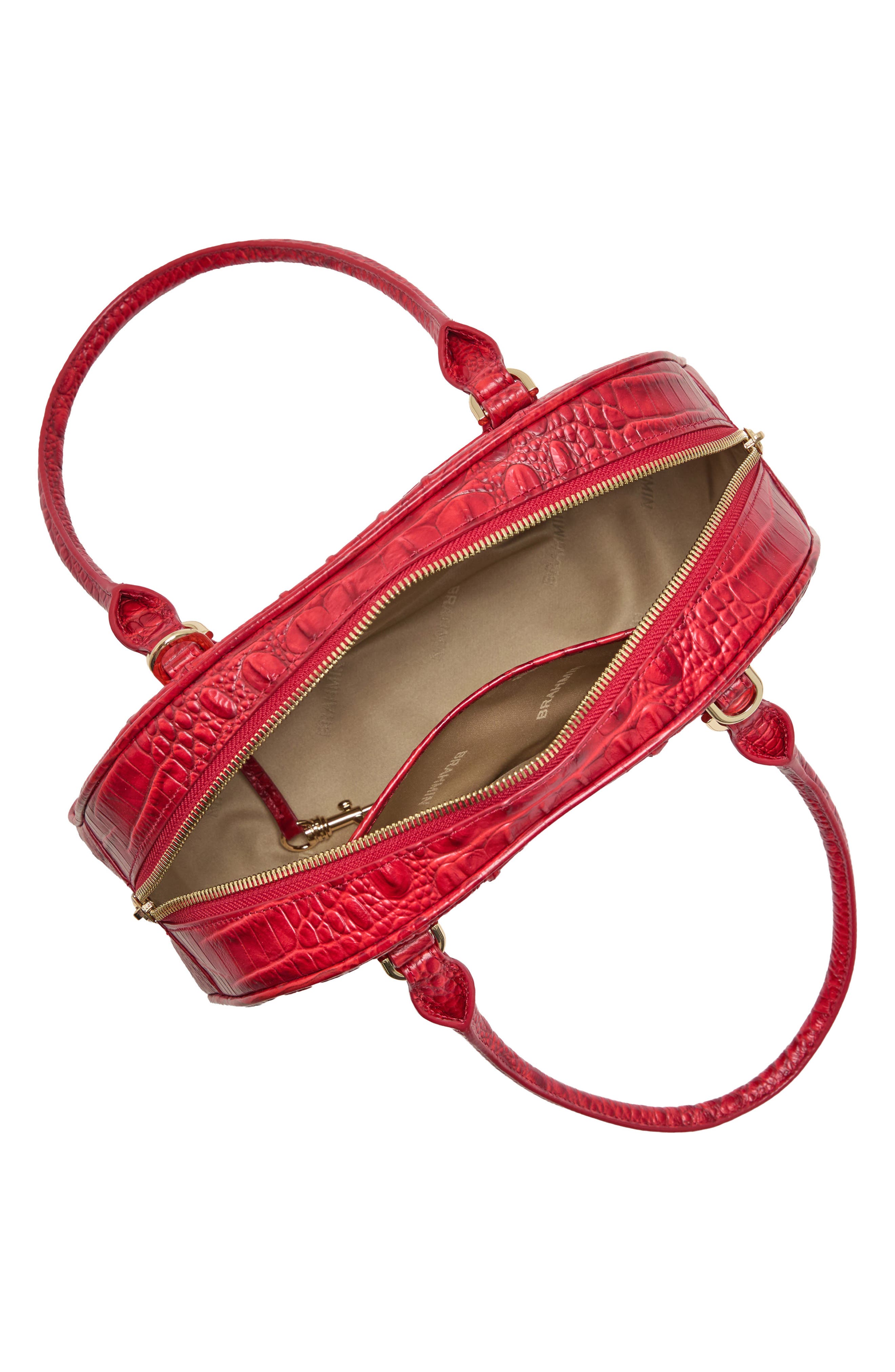 Angie Leather Barrel Bag, Alternate, color, SALSA