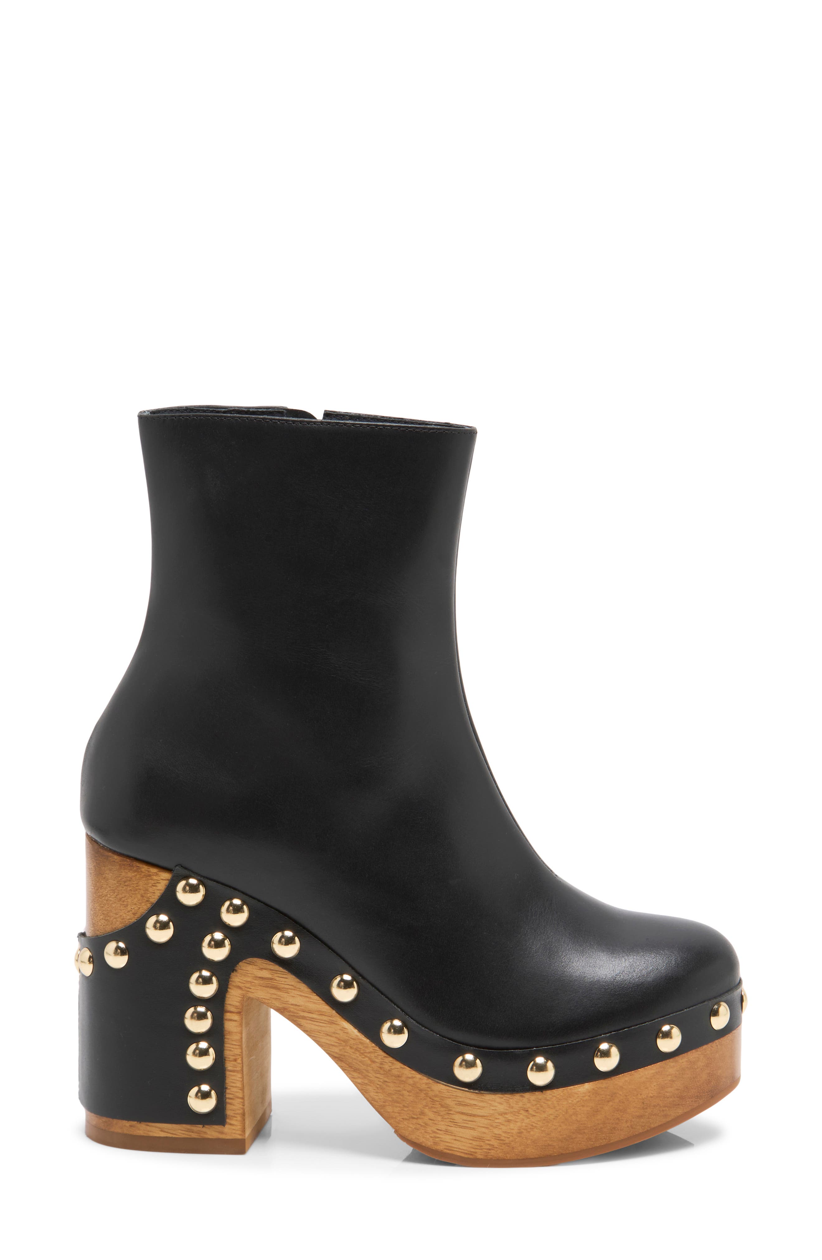 Grayson Clog Boot, Alternate, color, BLACK LEATHER