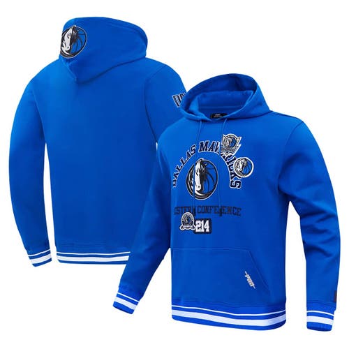 Pro Standard Men's Blue Dallas Mavericks Area Code Pullover Hoodie In Gold