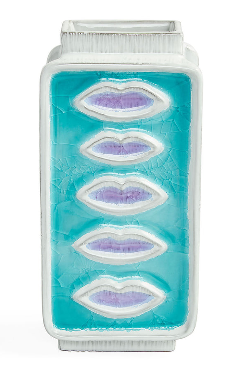 Jonathan Adler Glass Menagerie Lips Vase, Main, color,